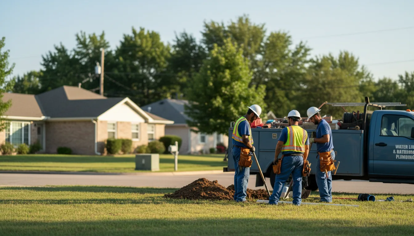 Residential water line and bathroom plumbing service in Henrico, NC